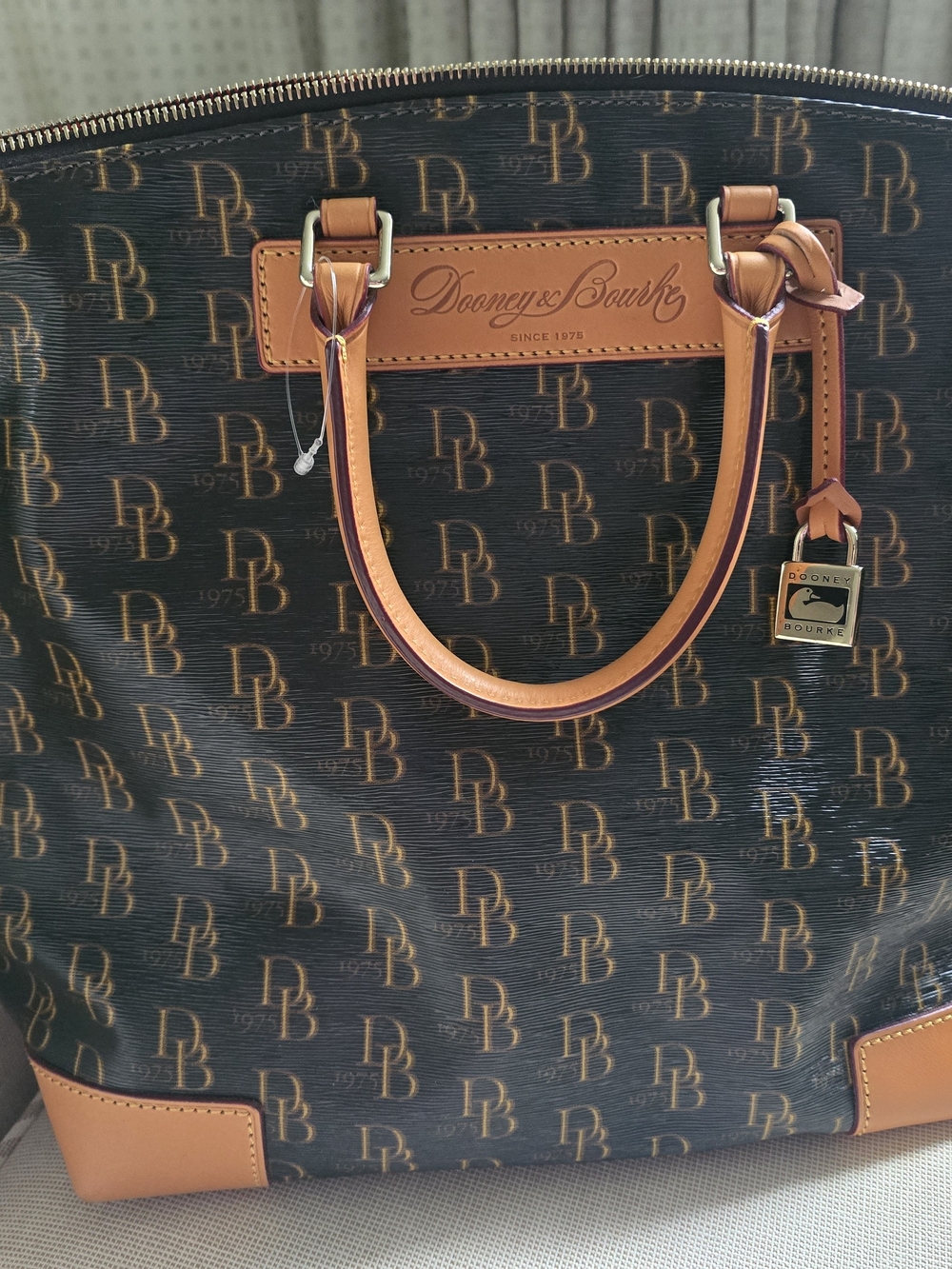 Dooney & Bourke Tan and Black Tote Bag
